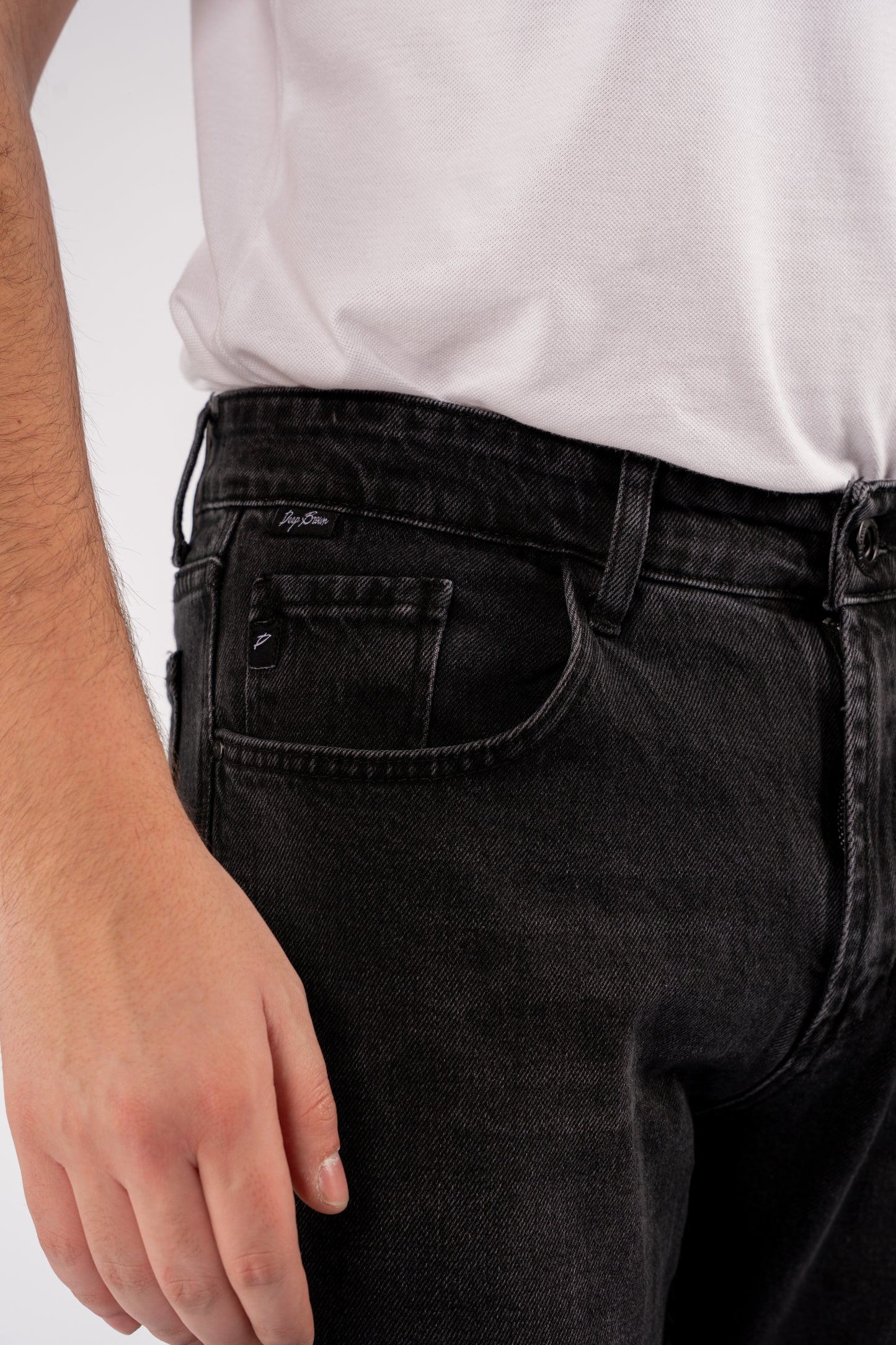 DARK GREY REGULAR FIT DENIM