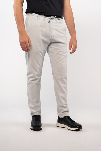 BLUE LINEN TROUSERS