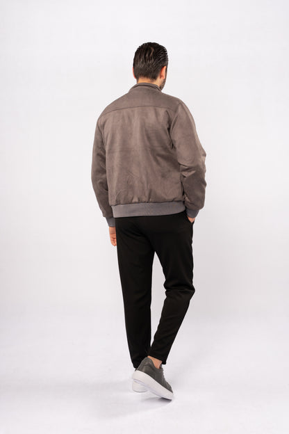 GREY SUEDE TIMELESS JACKET