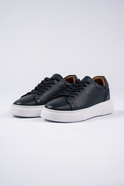 NAVY LEATHER SNEAKER
