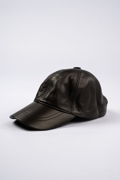 BLACK LEATHER CAP
