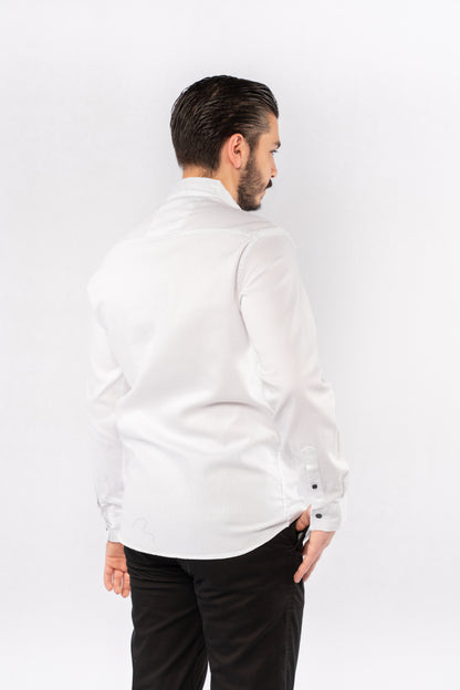 WHITE RELAXED TWO POCKET SHIRT