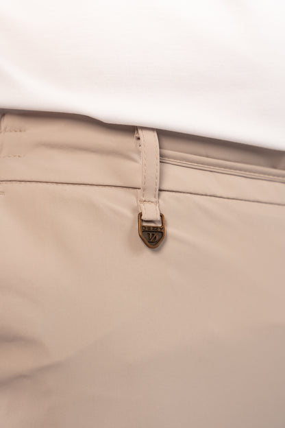 BEIGE SEMI CASUAL SPANDEX PANT