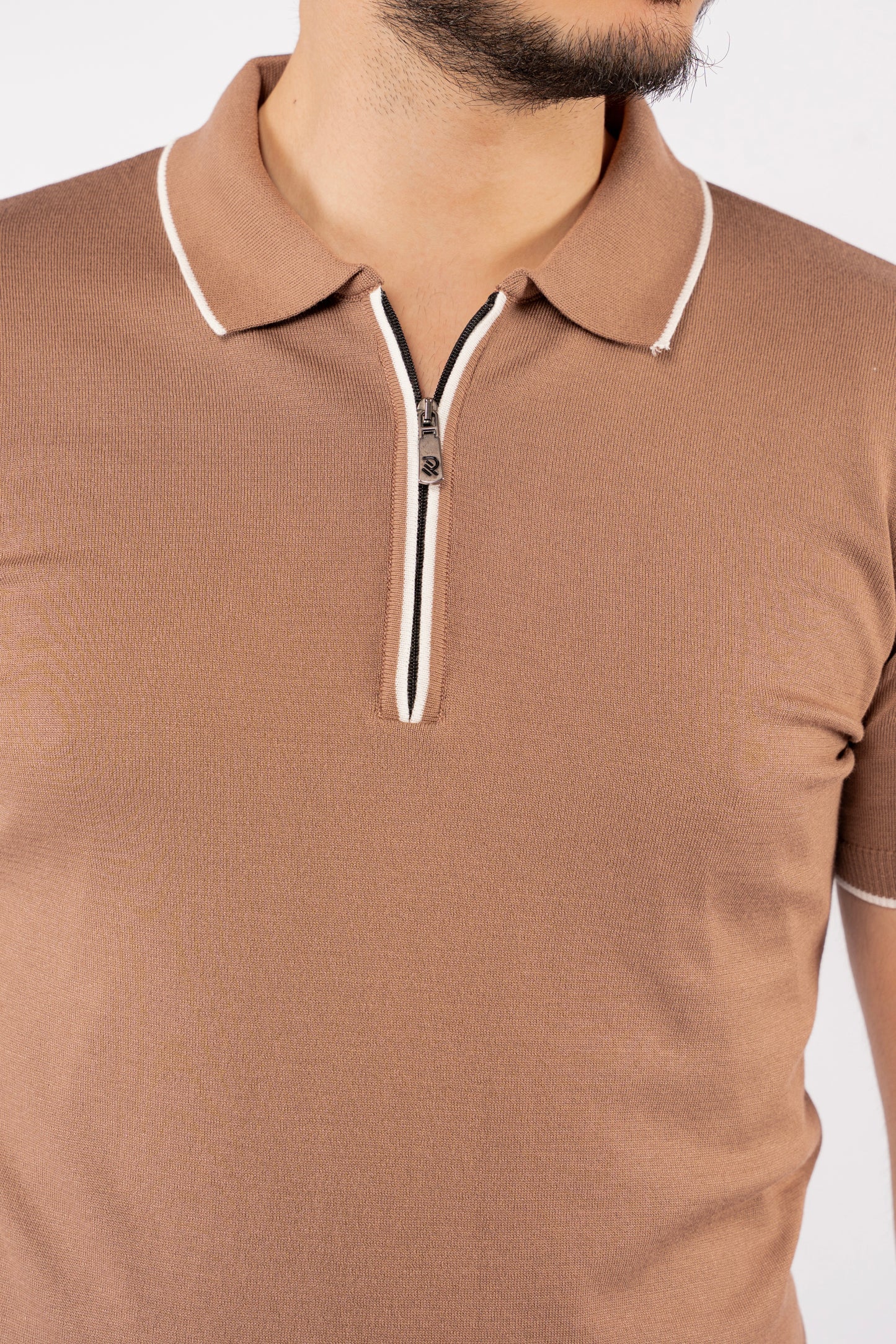 MOCHA WHITE LINE POLO