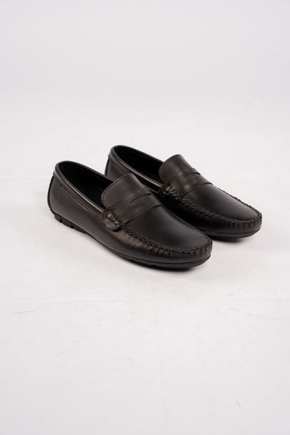 BLACK PENNY MOCCASIN