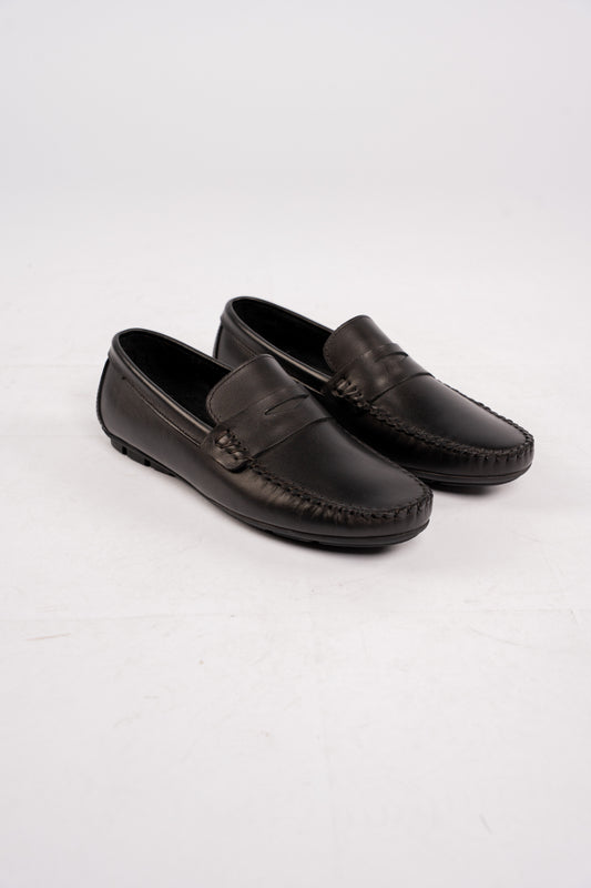 BLACK PENNY MOCCASIN