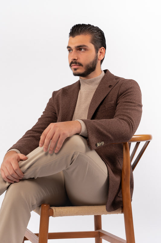 MOCHA WOOL BLAZER