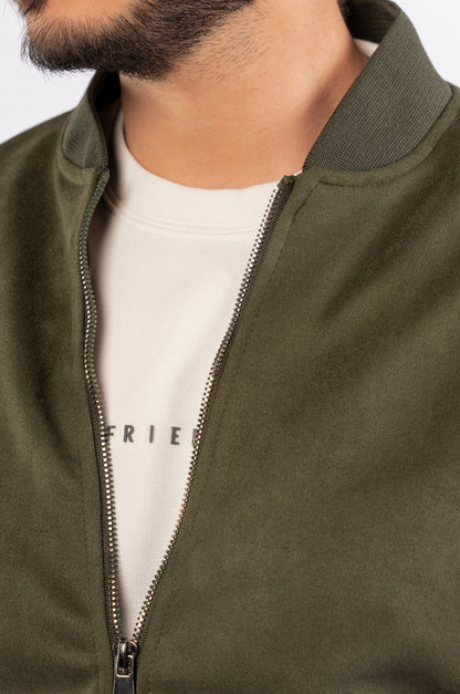 OLIVE SUEDE URBAN JACKET