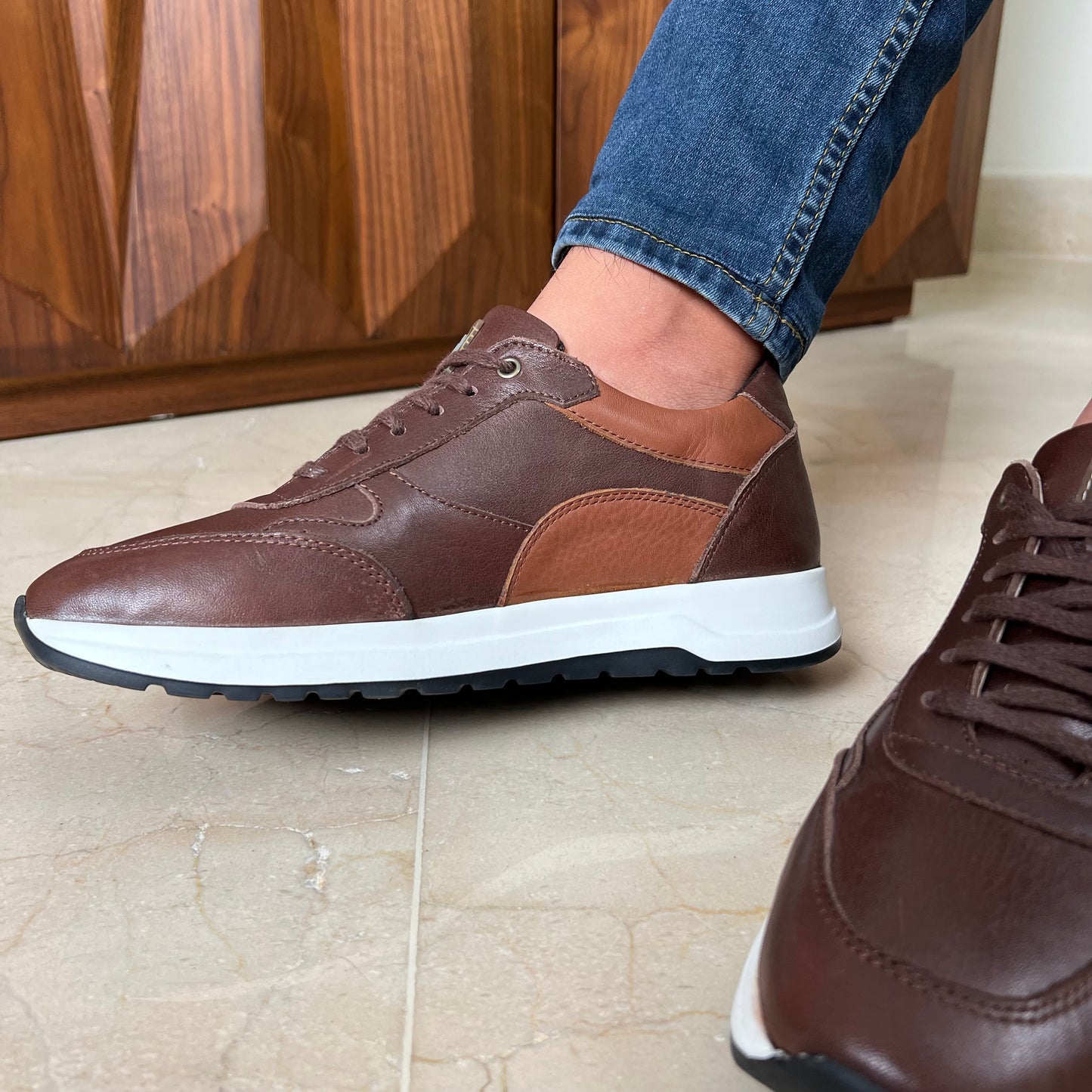 Brown Mixed Sneaker