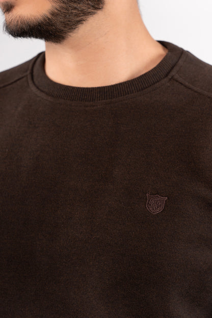 BROWN SELANIK ROUNDNECK SWEATER