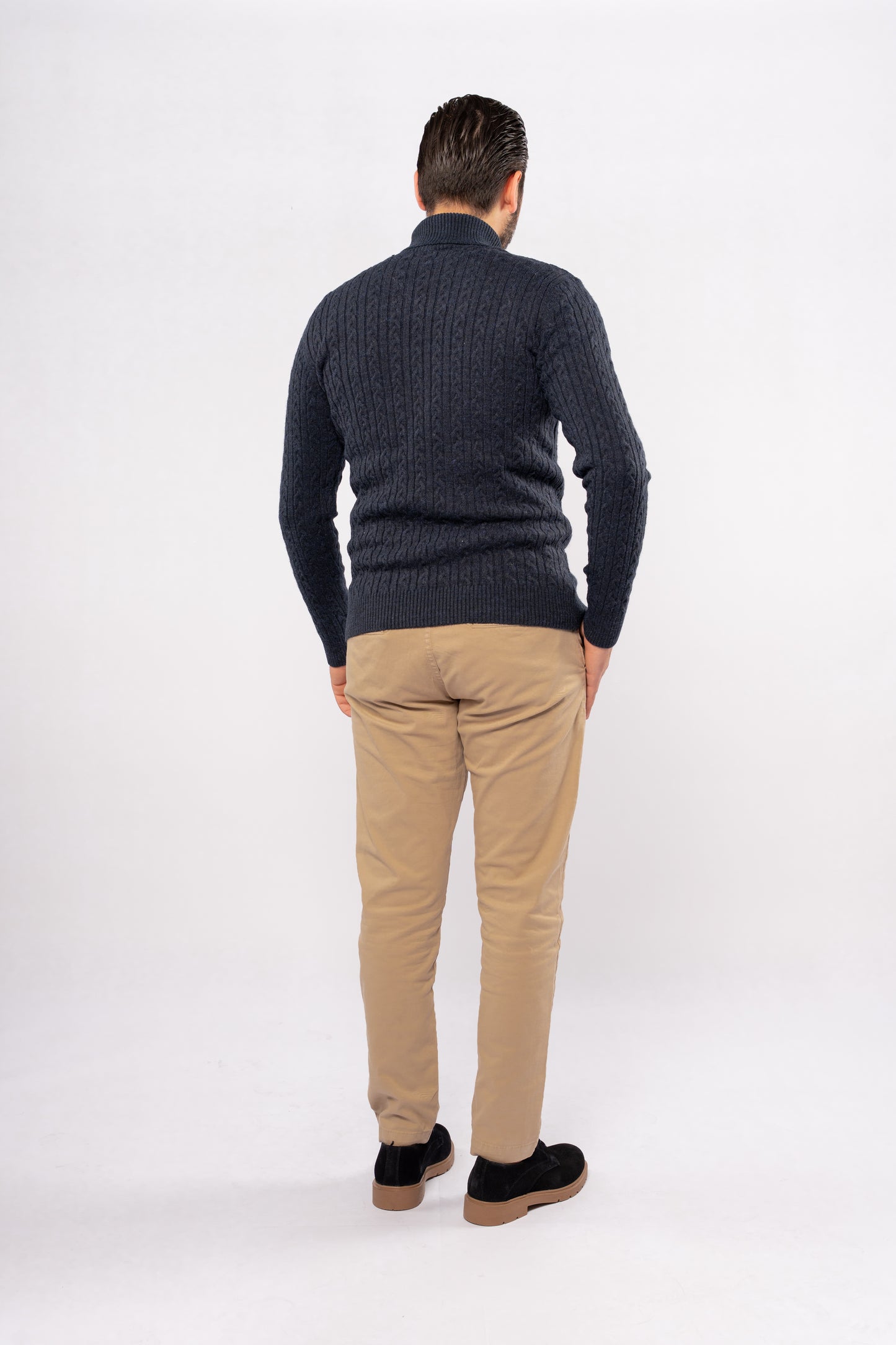 INDEGO PATTERNED TURTLENECK
