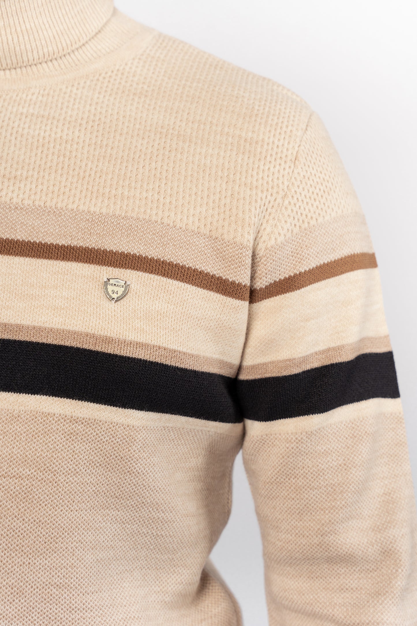 BEIGE CASUAL TURLENECK