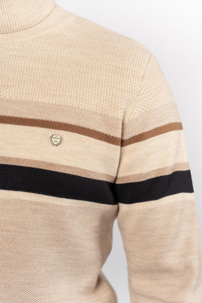 BEIGE CASUAL TURLENECK