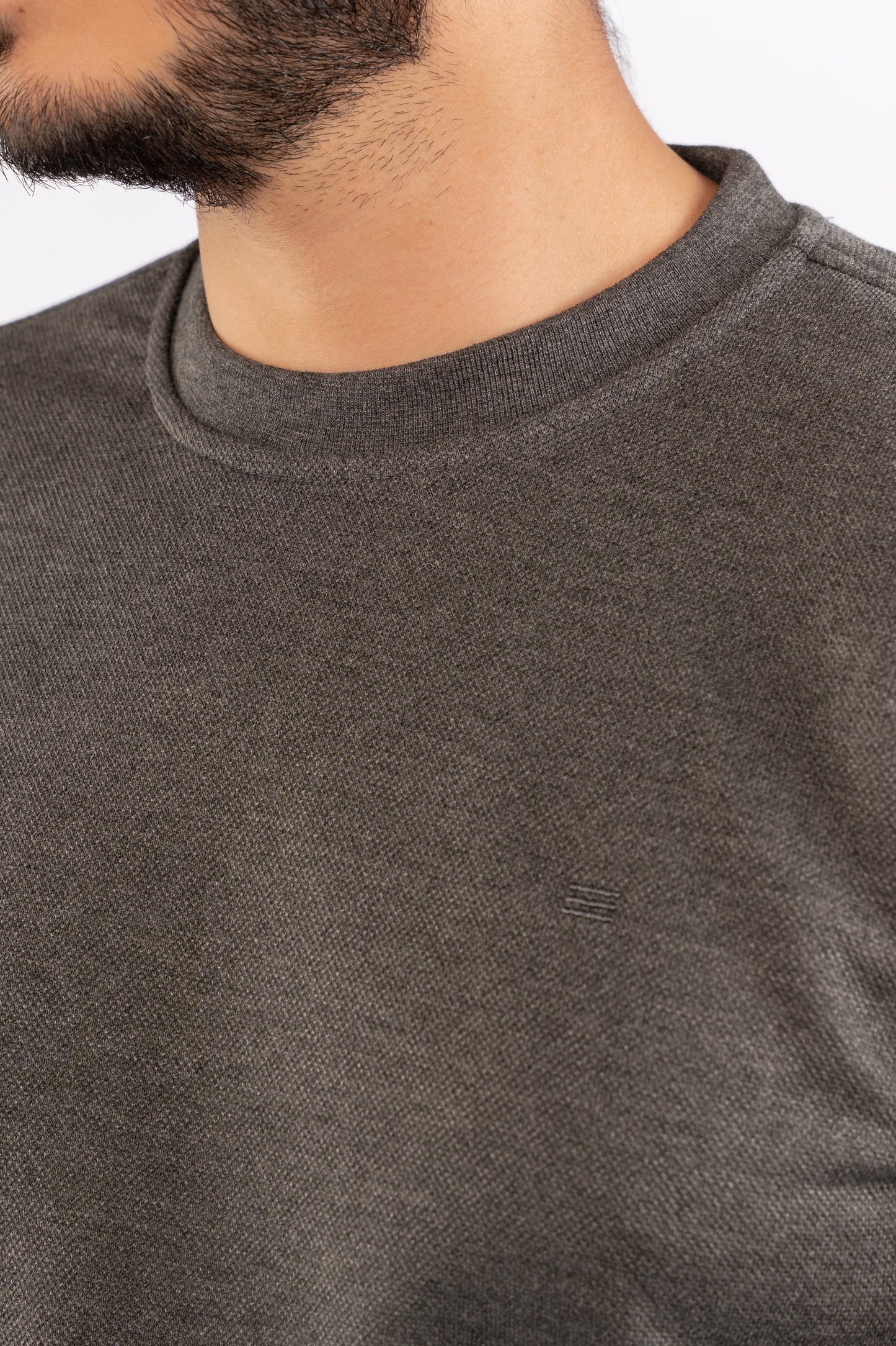 GREY ELEGANCE PIQUET SWEATER