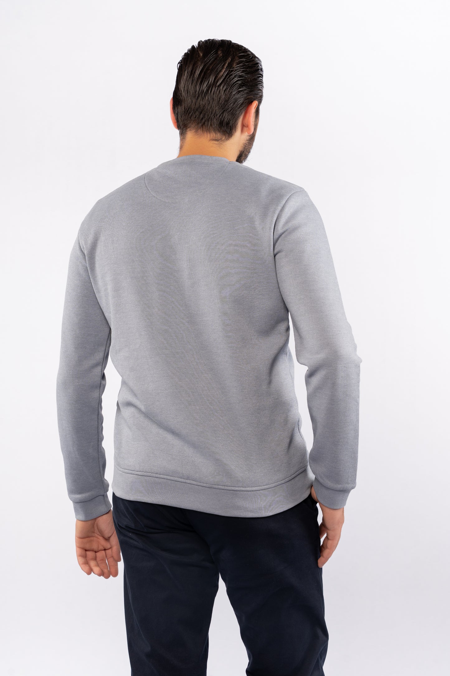 BLUE ELEGANCE PIQUET SWEATER