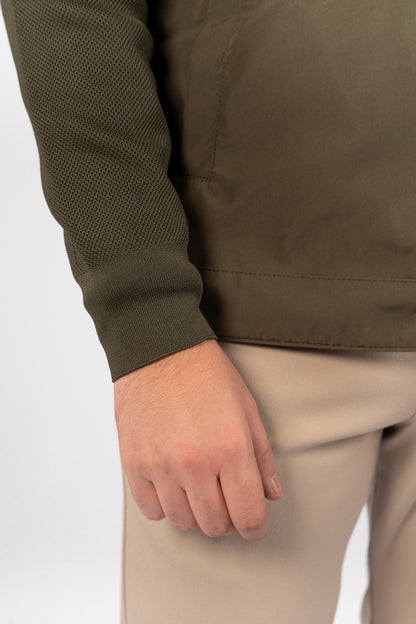 OLIVE CASUAL QUILTED JACKET