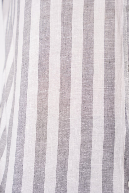 GREY LINED LINEN SHIRT