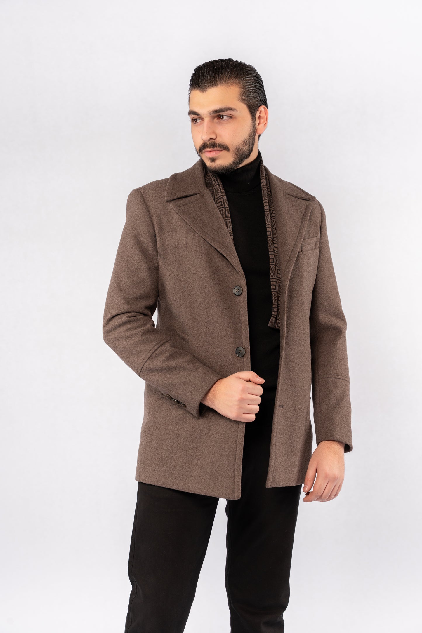 MOCHA ELEGANCE WOOL COAT