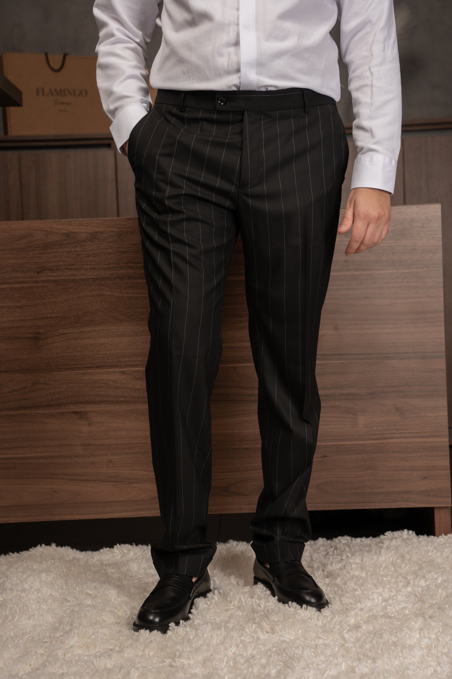 BLACK LINED DOBETTI SUIT