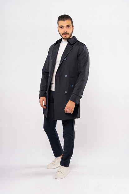 NAVY ELEGANCE TRENCH COAT
