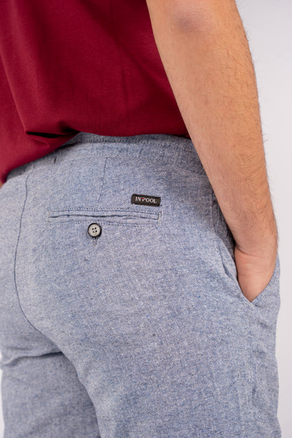 BLUE JEANS LINEN SHORT