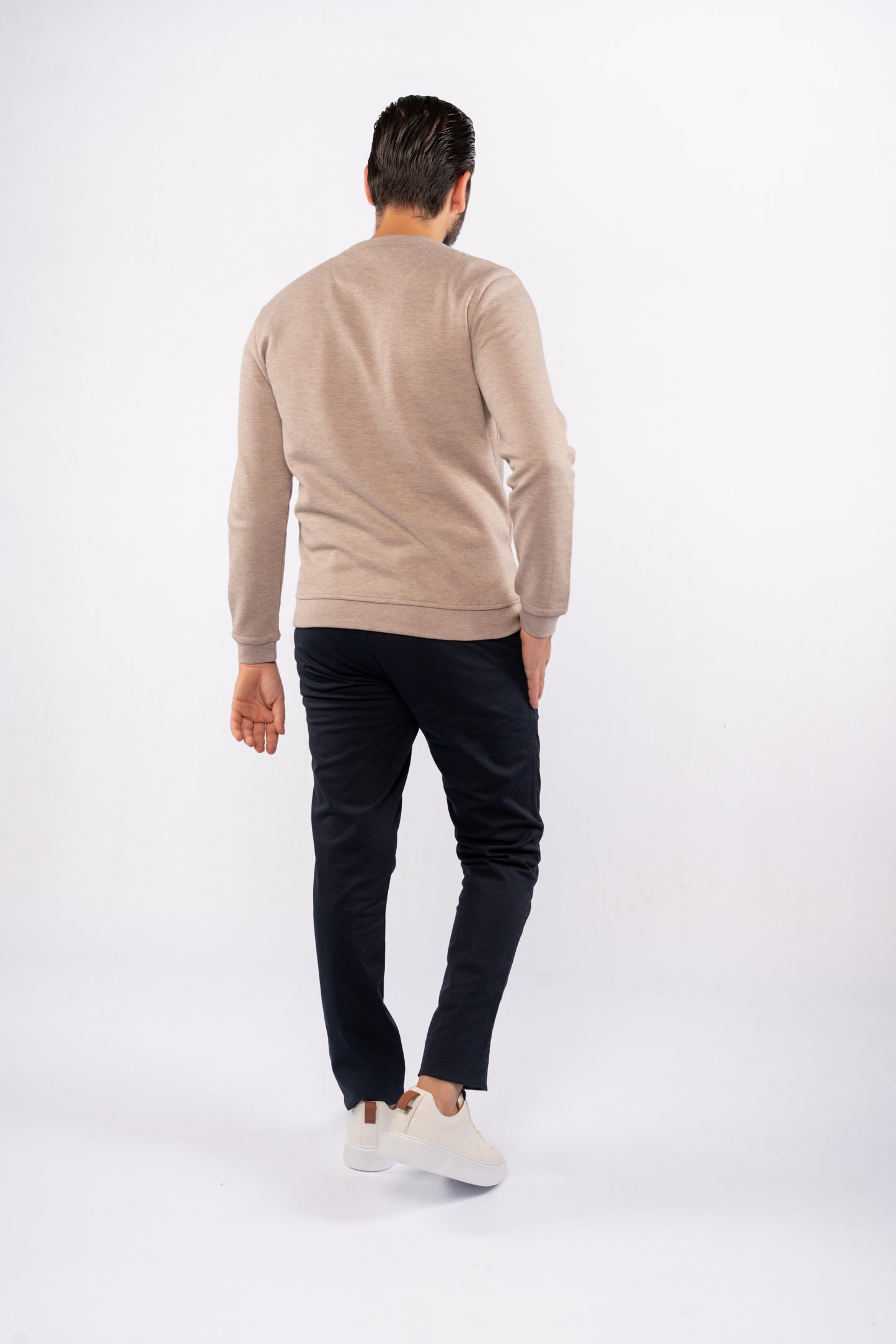 BEIGE ELEGANCE PIQUET SWEATER