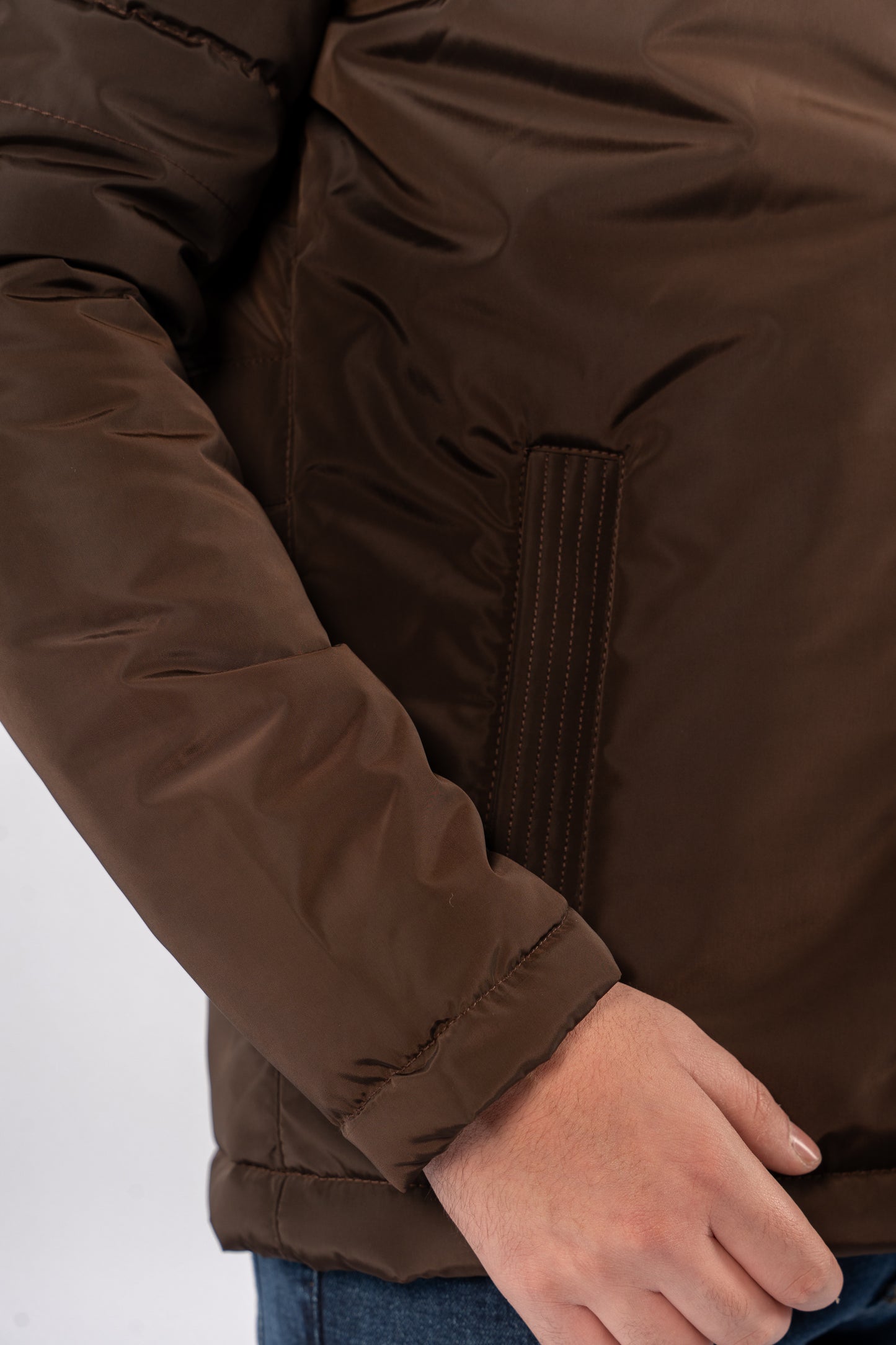 BROWN QUILTED JACKET