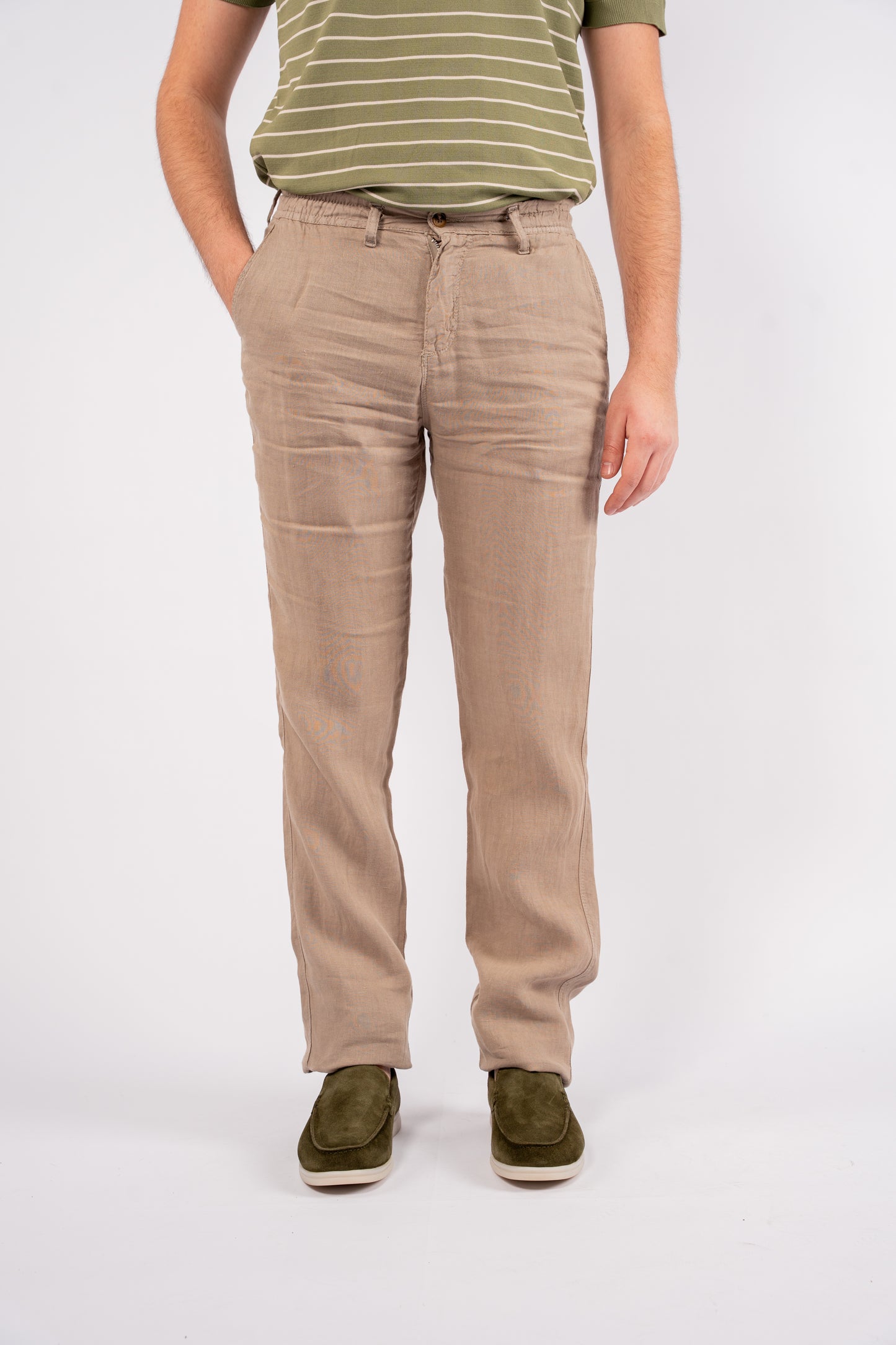 MOCHA LINEN TROUSERS