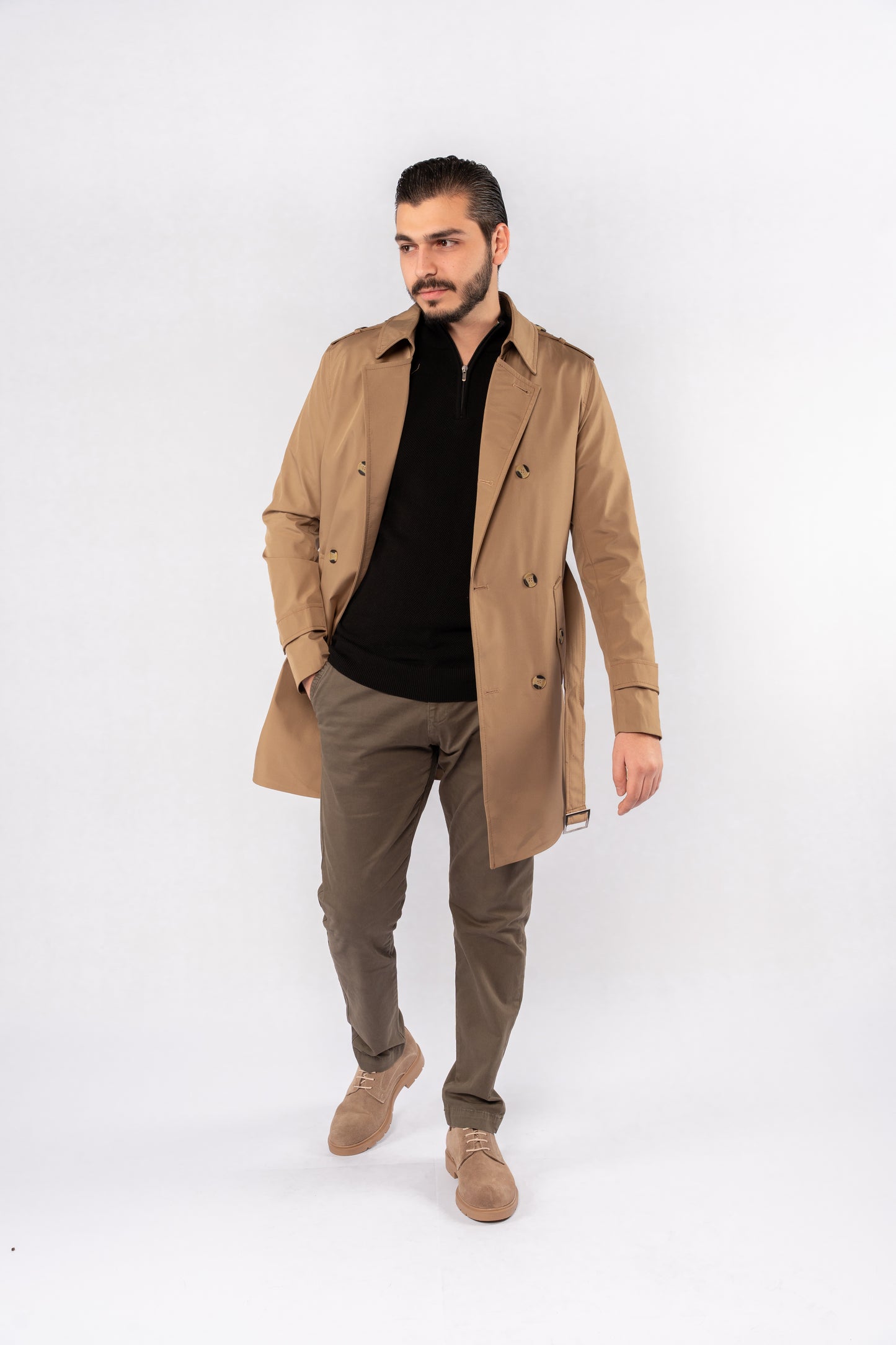 BEIGE ELEGANCE TRENCH COAT