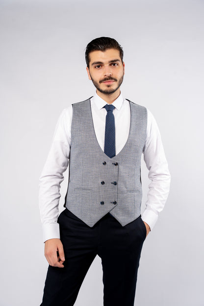NAVY SUIT DOUBLE SIDED VEST