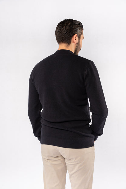 NAVY HIGHNECK ZIPPER