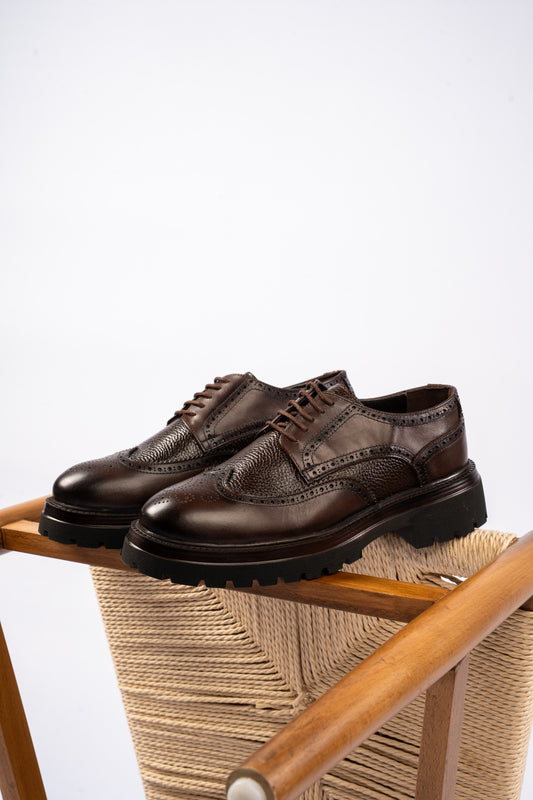 BROWN CASUAL OXFORD SHOE