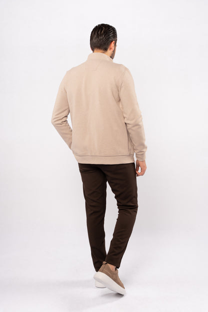BEIGE SELANIK ZIPPER JACKET