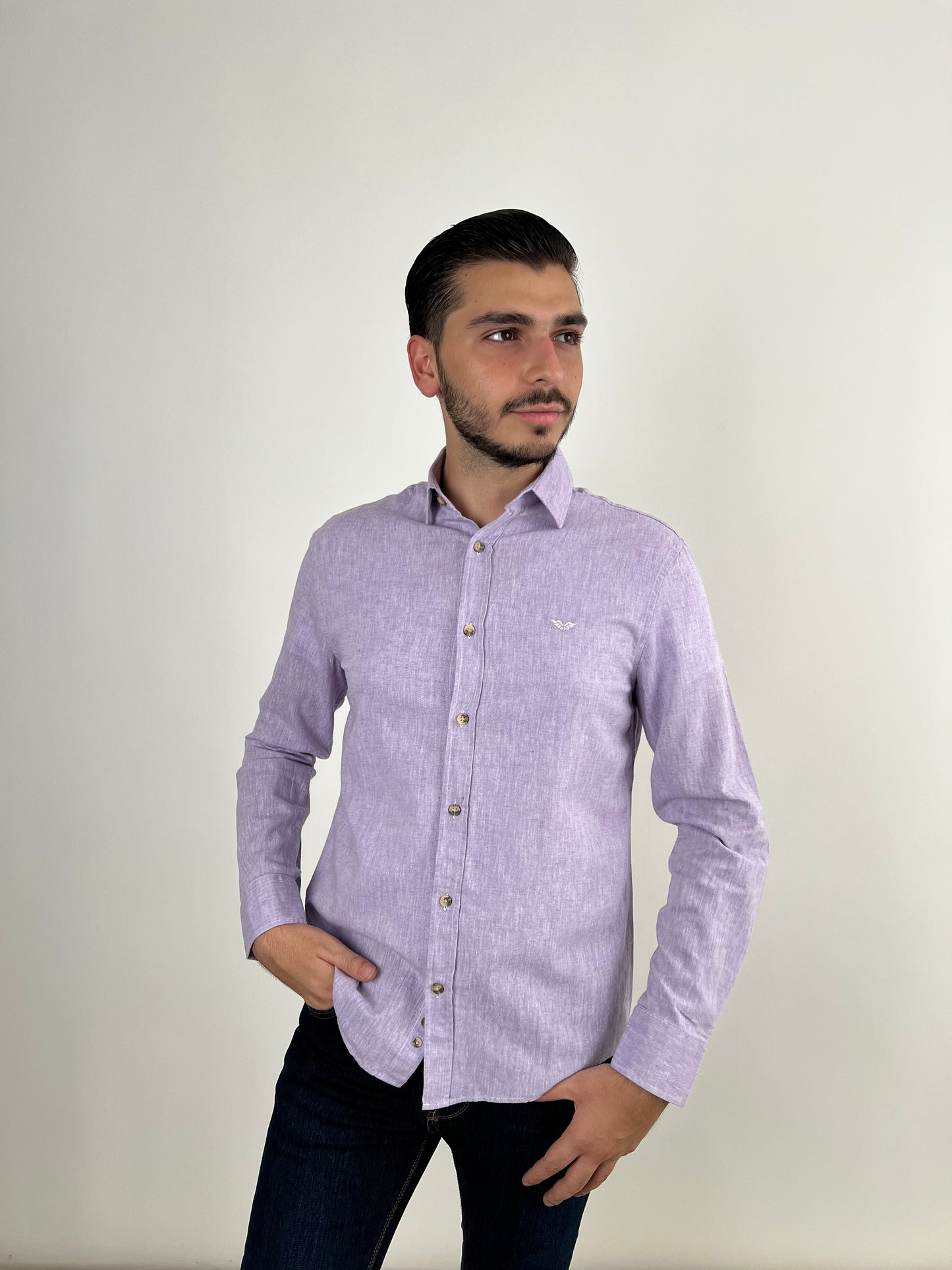 MAUVE LINEN SHIRT