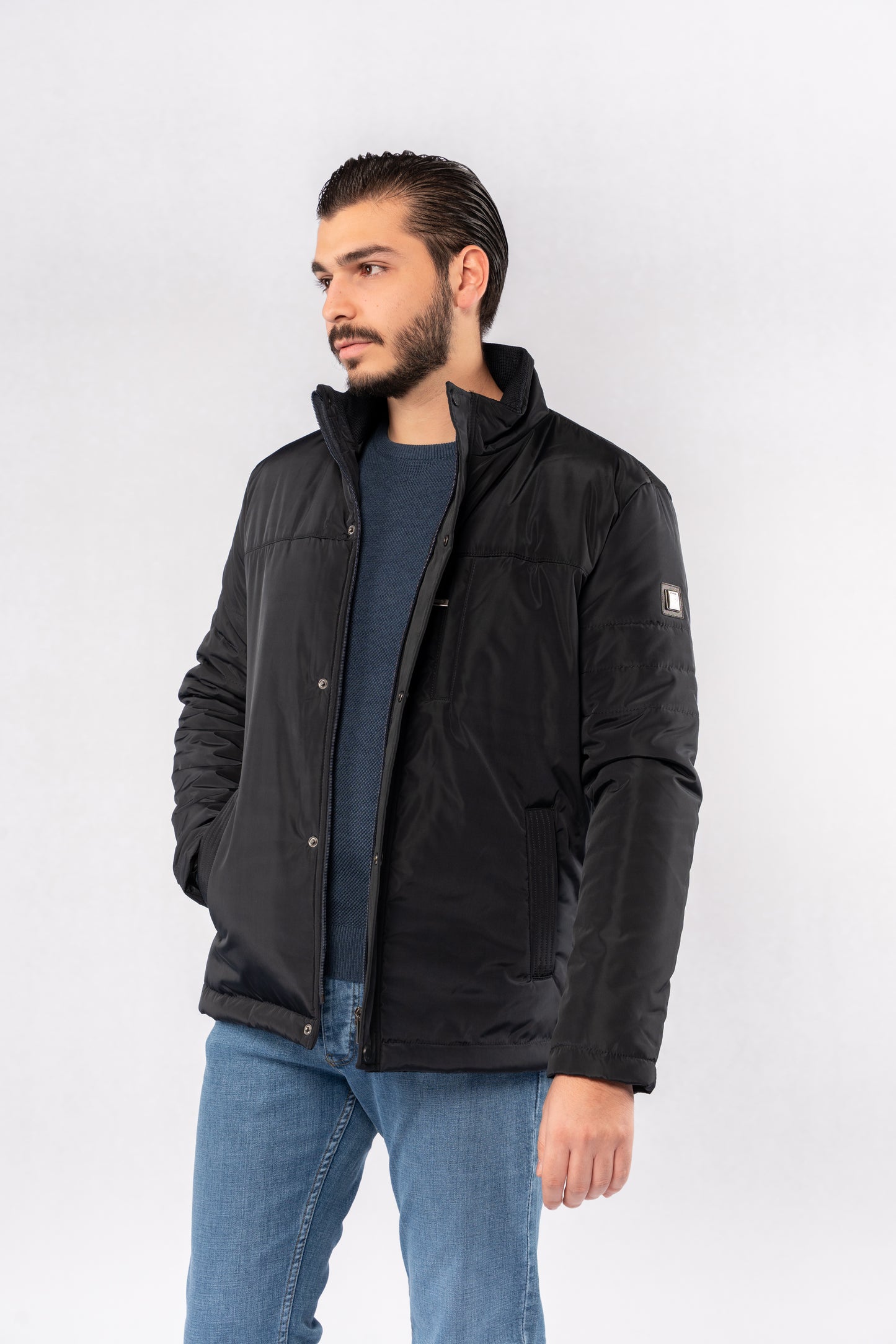 INDEGO ROUND NECK PIQUET SWEATER