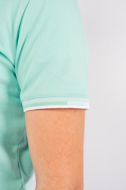 MINT BUTTON COLLAR POLO