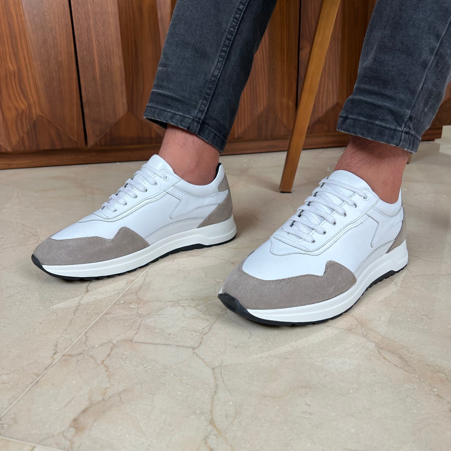 White mixed Sneaker