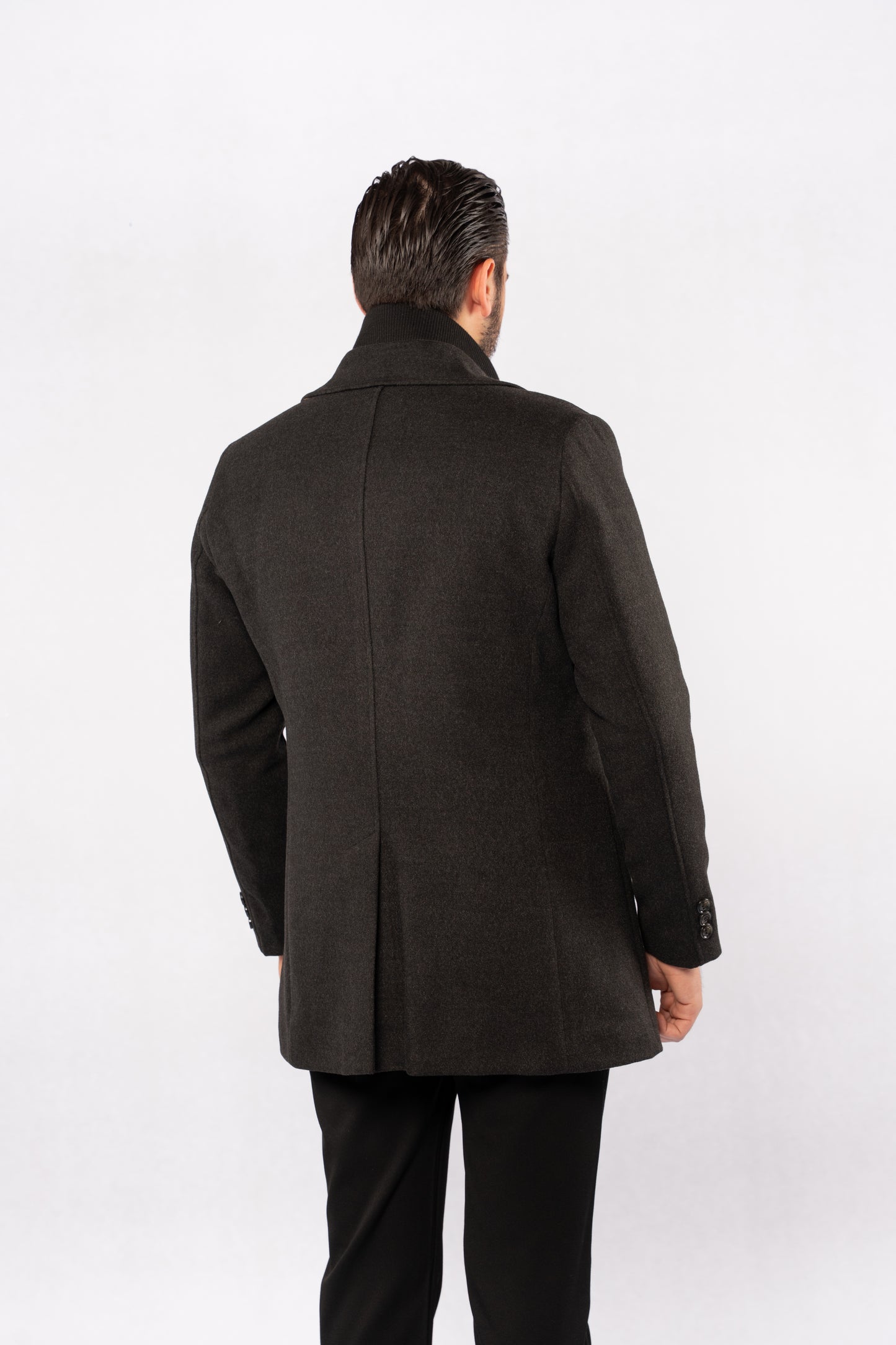 DARK GREY TIMELESS WOOL COAT