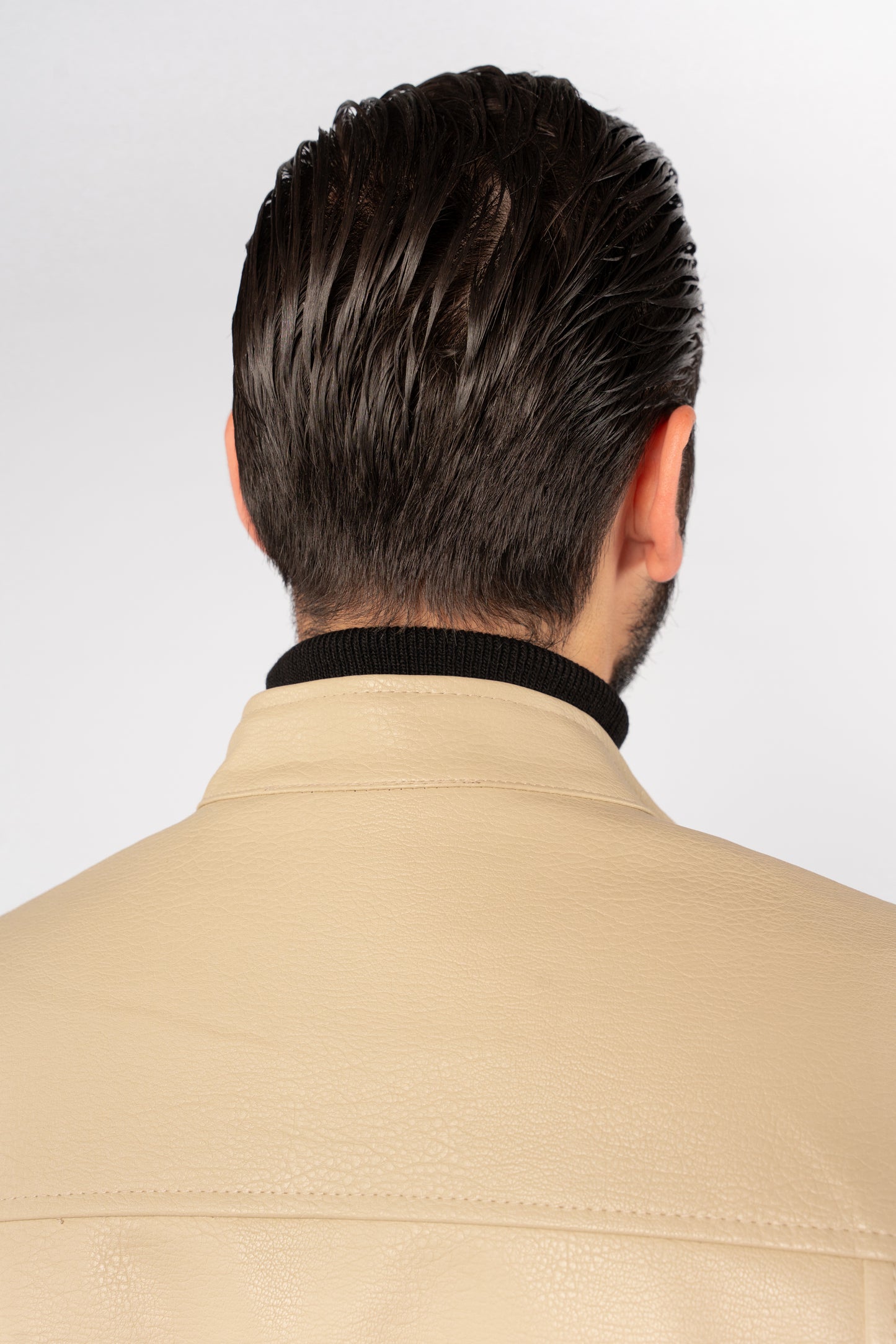 BEIGE TIMELESS LEATHER JACKET