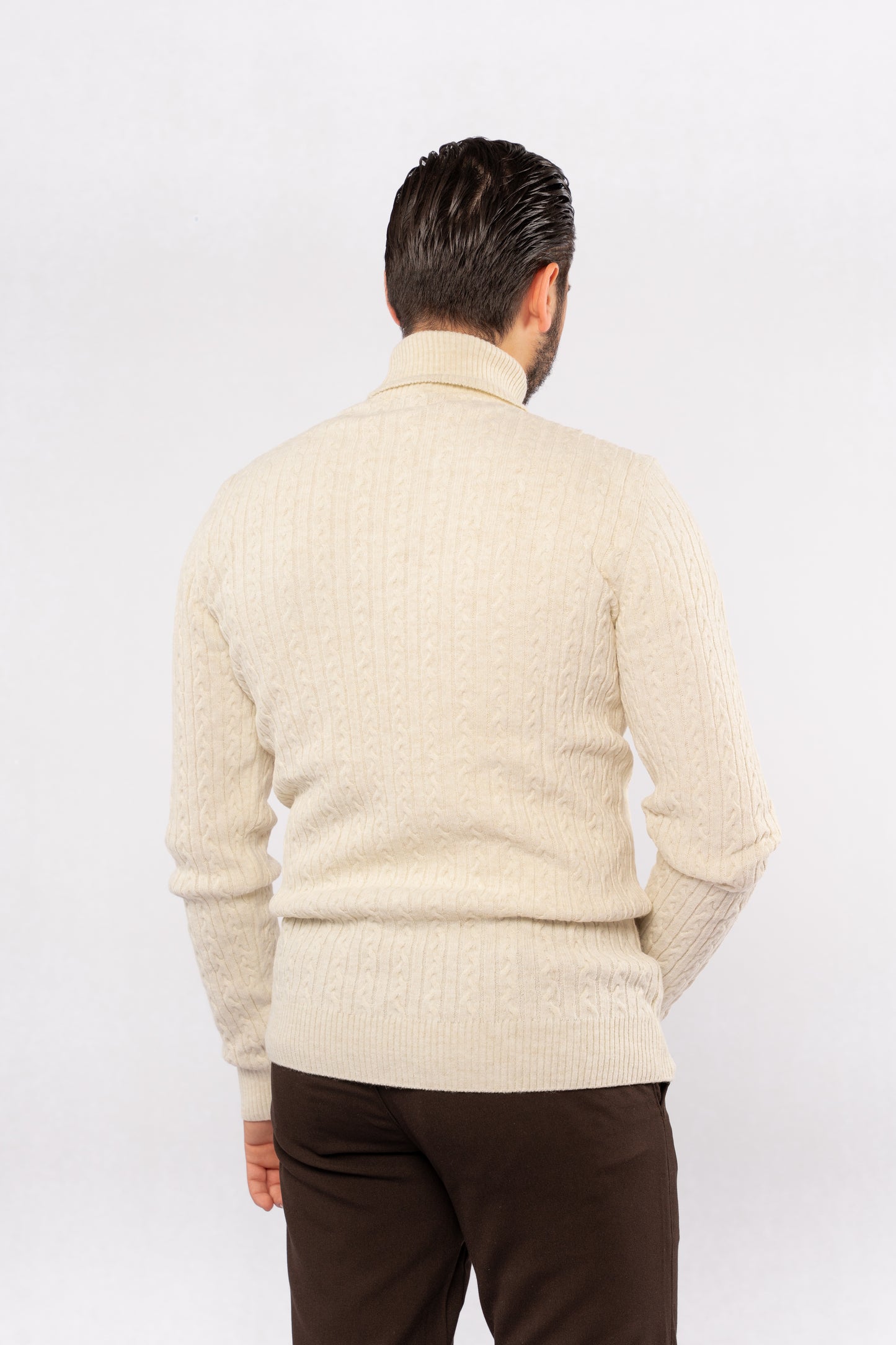 OFFWHITE PATTERNED TURTLENECK