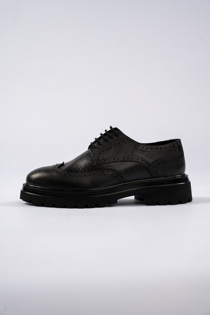 BLACK CASUAL OXFORD SHOE