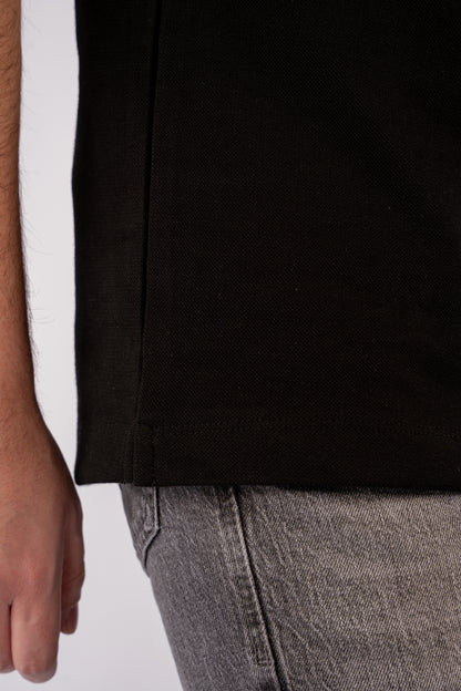 BLACK PIQUET TSHIRT