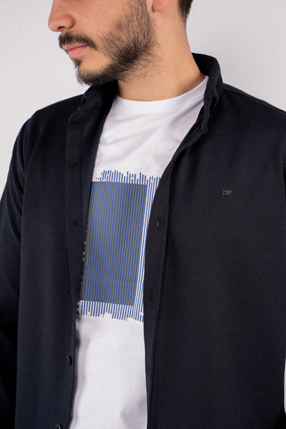 NAVY PIQUET SHIRT