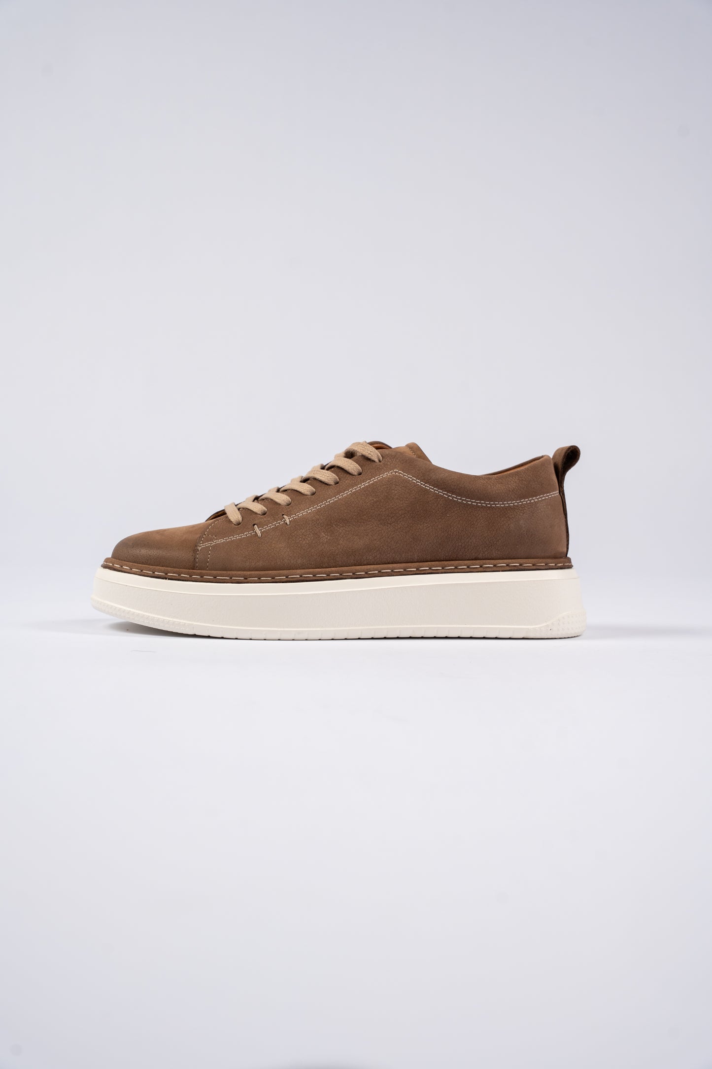 BEIGE CASUAL NUBUCK SNEAKER