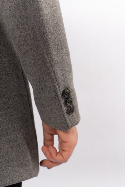 GREY TIMELESS WOOL COAT