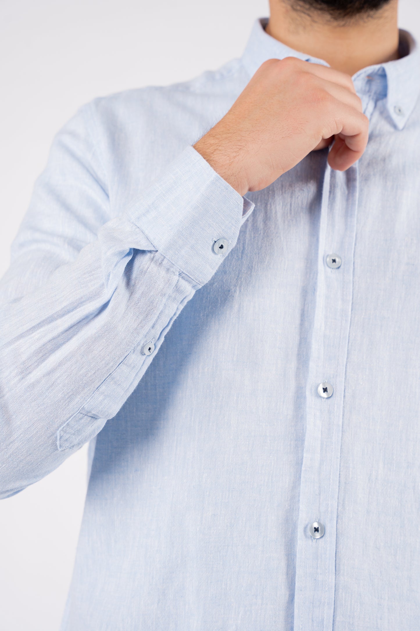 BLUE TIMELESS LINEN SHIRT