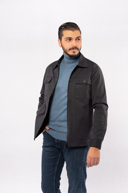 BLUE TURTLENECK SWEATER