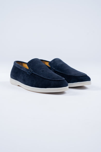NAVY SUEDE LOAFER