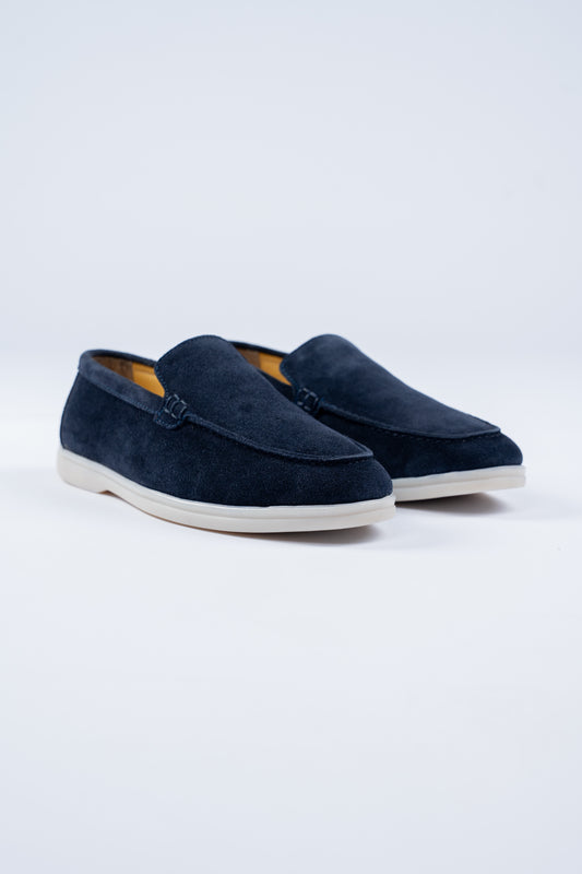 NAVY SUEDE LOAFER