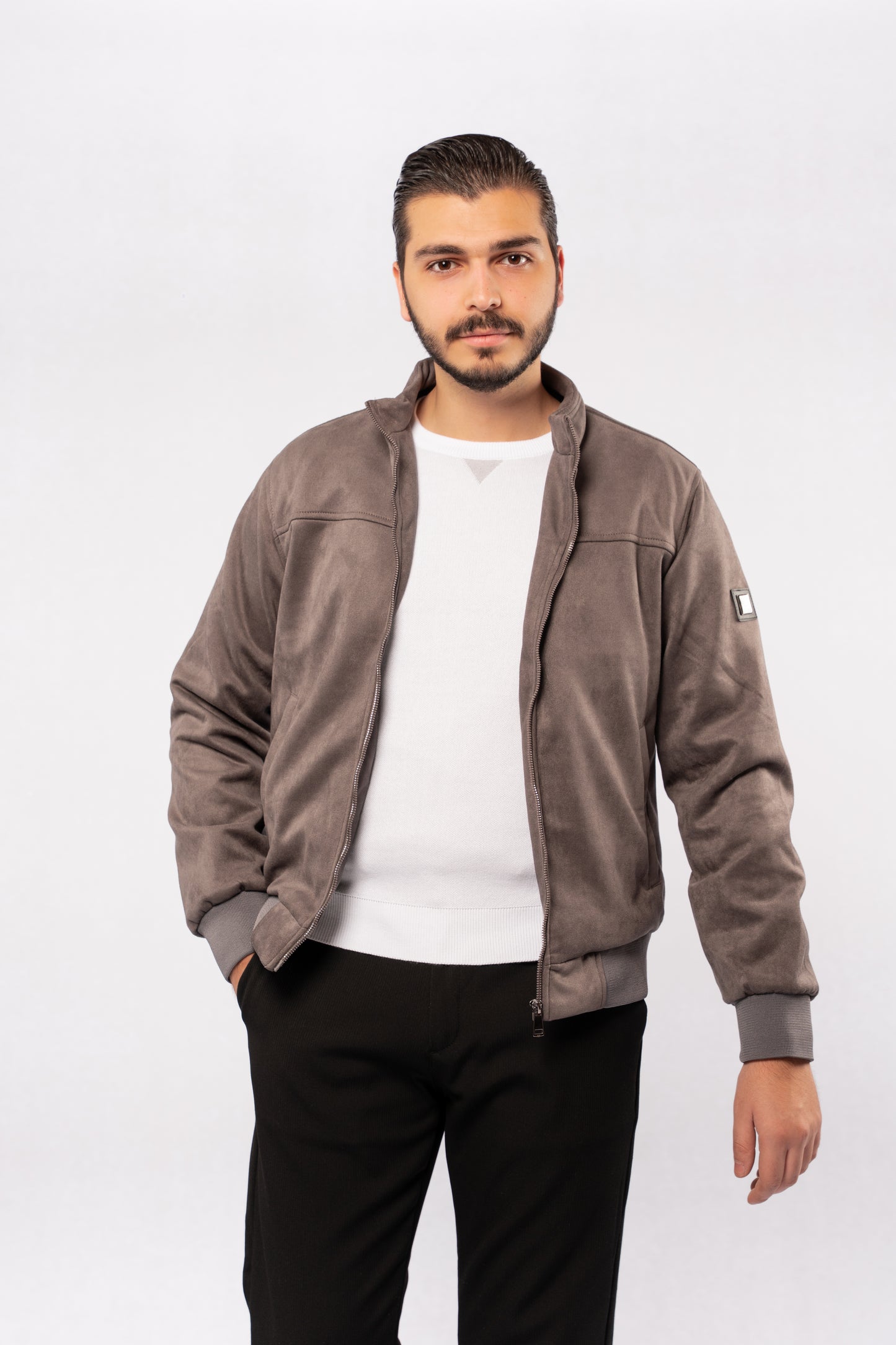 GREY SUEDE TIMELESS JACKET